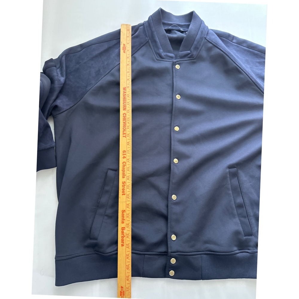 Sean John Men's 4XL Track Jacket Navy Blue Gold Button Up Long Sleeve - Picture 8 of 9